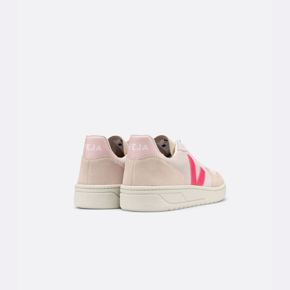 Adidași Veja V-10 Piele Intoarsa Dama Multicolor/Beige/Rose | Romania-98264