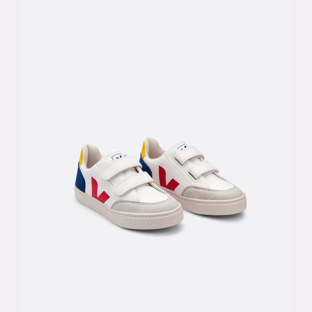 Adidași Veja V-12 Piele Copii White/Multicolor/Indigo | Romania-83459