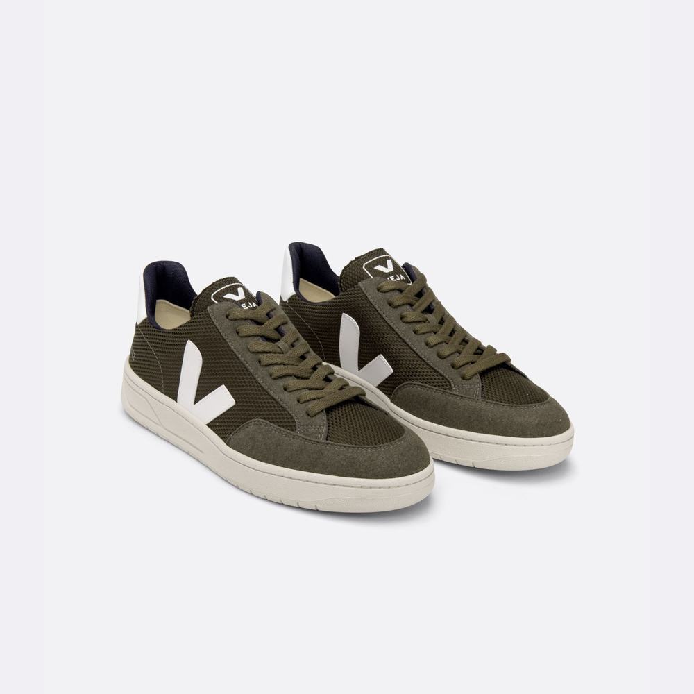 Adidași Veja V-12 Vegan B-mesh Barbati Olive/White | Romania-49561